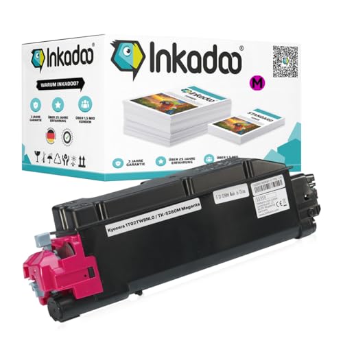 Inkadoo Kompatibel Toner für Kyocera 1T02TWBNL0 /TK-5280M Magenta ECOSYS M 6235 cidn ECOSYS M 6635 cidn ECOSYS M 6235 cidnt ECOSYS P 623 ca. 11.000 Seiten Tonerkartusche, Tonerpatronen, Drucker Toner von Inkadoo