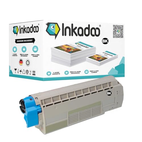 Inkadoo Kompatibel Toner für Oki 44844508 / C 831 Schwarz C 841 DN C 831 CDTN C 841 CDTN C 831 DM C 831 N, ca. 10.000 Seiten Tonerpatronen, Drucker Toner von Inkadoo