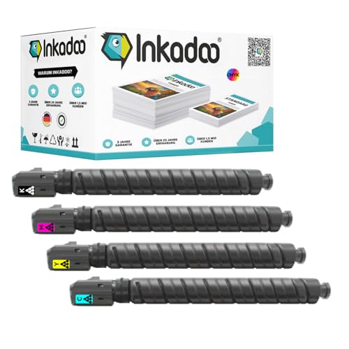 Inkadoo Toner für Canon 0481C002 / CEXV51BK enthält 4X Tonerkartusche Kompatibel imageRUNNER Advance C 5535 i imageRUNNER Advance DX C 5700 Series Tonerpatronen, Drucker Toner von Inkadoo