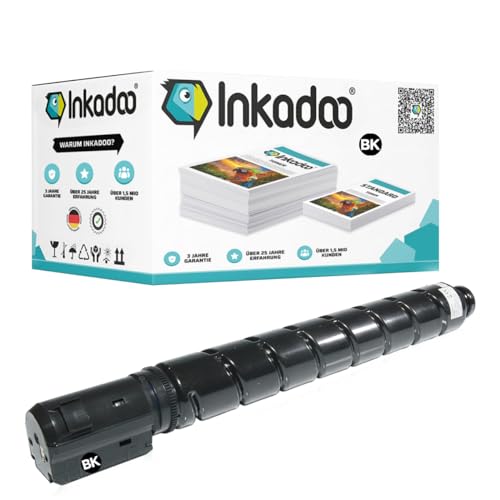 Inkadoo Toner für Canon 8524B002 / C-EXV49 Schwarz Kompatibel IR Advance DX C 3700 Series imageRUNNER Advance C 3525 i IR Advance DX Tonerkartusche, Tonerpatronen, Drucker Toner von Inkadoo