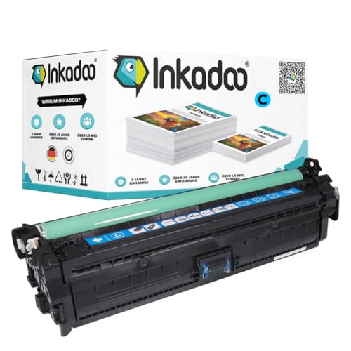 Inkadoo Toner für HP CE261A / 648A Cyan Kompatibel Color Laserjet Enterprise CP 4025 DN Color Laserjet CP 4500 Series Col Tonerkartusche, Tonerpatronen, Drucker Toner von Inkadoo