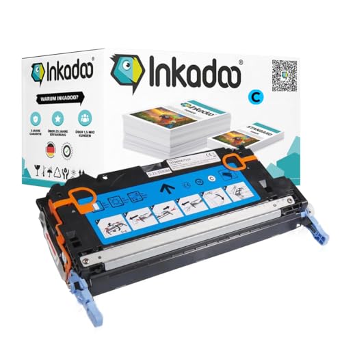 Inkadoo Toner für HP Q7581A / 503A (Cyan) Color Laserjet 3800 DTN Color Laserjet CP 3505 X Color Laserjet CP 350 Tonerkartusche, Tonerpatronen, Drucker Toner von Inkadoo