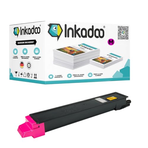 Inkadoo Toner für Kyocera/Mita 1T02K0BNL0 / TK-895M Magenta Kompatibel FS-C 8025 MFP FS-C 8020 MFP FS-C 8520 MFP FS-C 8525 MFP ca. 6.000 Seiten Tonerkartusche, Tonerpatronen, Drucker Toner von Inkadoo