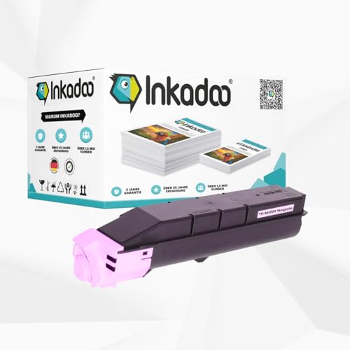 Inkadoo Toner für Kyocera 1T02MNBNL0 / TK-8600M Magenta FS-C 8670 DTN FS-C 8600 Series FS-C 8650 DN FS-C 8600 DN ca. 20.000 Seiten Tonerkartusche, Tonerpatronen, Drucker Toner von Inkadoo