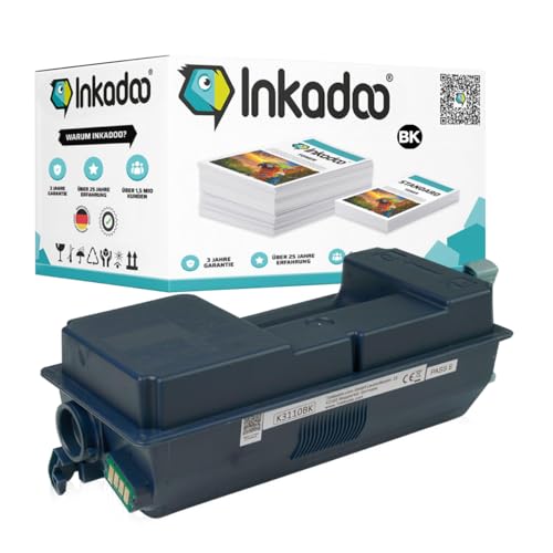 Inkadoo Toner für Kyocera 1T02MT0NL0 / TK-3110 FS-4300 DN FS-4200 DN FS-4100 DN Schwarz ca. 15.500 Seiten Tonerkartusche, Tonerpatronen, Drucker Toner von Inkadoo