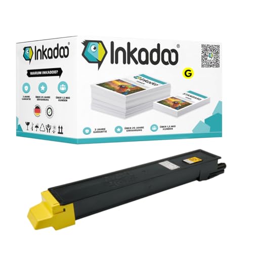 Inkadoo Toner für Kyocera 1T02MVANL0 / TK-8315Y Gelb KompatibelCS 2550 ci Kyocera - TASKAlfa 2550 ci ca 6.000 Seiten Tonerkartusche, Tonerpatronen, Drucker Toner von Inkadoo