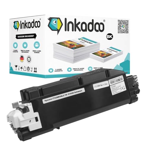 Inkadoo Toner für Kyocera 1T02NR0NL0 / TK-5140K Schwarz Kompatibel ECOSYS M 6530 CDN ECOSYS P 6130 CDN ECOSYS M 6030 CDN Tonerkartusche, Tonerpatronen, Drucker Toner von Inkadoo