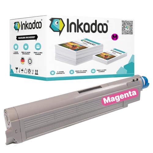 Inkadoo Toner für Oki 42918914 / C9650 Magenta Kompatibel C 9650 Series C 9800 HDTN C 9650 N C 9850 HN C 9600 XF Tonerkartusche, Tonerpatronen, Drucker Toner von Inkadoo