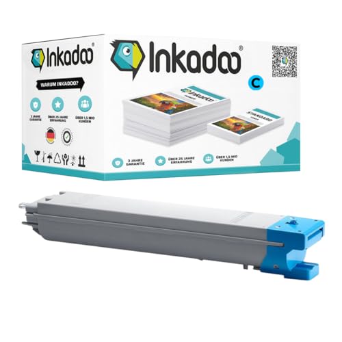 Inkadoo Toner für Samsung CLT-C808S/ELS / C808S Cyan Kompatibel MultiXpress X 4300 LX MultiXpress X 4220 RX MultiXpress X 4250 LX ca. 20.000 Seiten Tonerkartusche, Tonerpatronen, Drucker Toner von Inkadoo