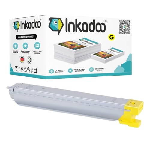 Inkadoo Toner für Samsung CLT-Y809S/ELS / Y809 Gelb Kompatibel MultiXpress C 9301 Series CLX-9301 NA MultiXpress C 9251 N CLX-9301 N, ca. 15.000 Seiten Tonerkartusche, Tonerpatronen, Drucker Toner von Inkadoo