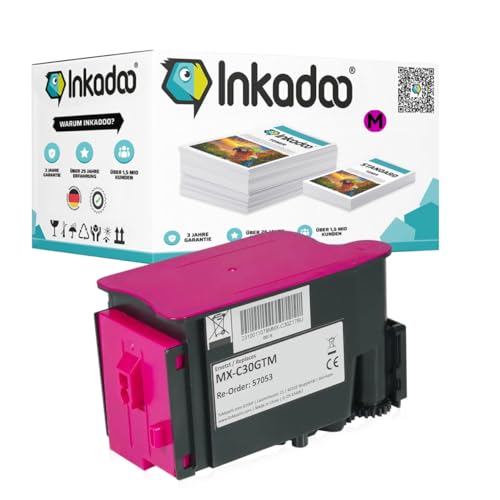 Inkadoo Toner für Sharp MXC-30GT Kompatibel MX-C 300 Series MX-C 250 F MX-C 300 P MX-C 250 Series MX-C 302 w Tonerkartusche, Tonerpatronen, Drucker Toner Inkadoo Toner für Sharp MXC-30GT Kompatibel MX-C 300 Series MX-C 250 F MX-C 300 P MX-C 250 Series MX-C 302 w Tonerkartusche, Tonerpatronen, Drucker Toner von Inkadoo