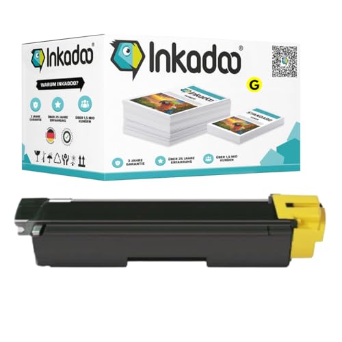 Inkadoo Toner für Utax 4472610016 Gelb Kompatibel P-C 2660 i MFP DCC 6626 L P-C 2665 i MFP DCC 6626 DCC 6526 L, ca. 5.000 Seiten Tonerkartusche, Tonerpatronen, Drucker Toner von Inkadoo