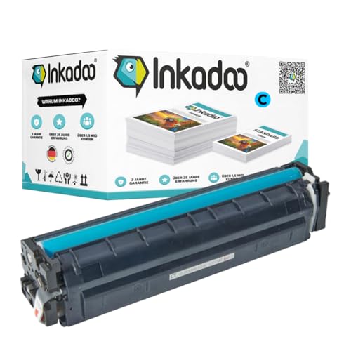 Inkadoo Toner für Canon 3027C002 / 054H Cyan Kompatibel i-SENSYS LBP-620 Series, MF-640 Series, MF-642 Cdw, LBP-640 Series Tonerkartusche, Tonerpatronen, Drucker Toner von Inkadoo