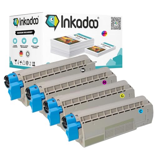 Inkadoo Toner kompatibel mit Oki 46861307 / C834 / C844 Toner C 834 nw C 834 Series C 844 nw C 834 DN C 844 dnw C 834 dnw von Inkadoo