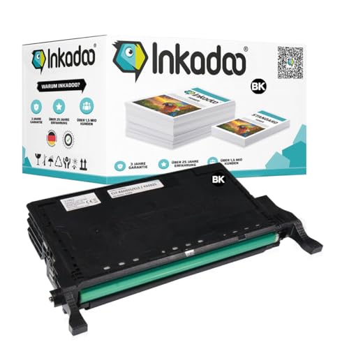 Inkadoo Toner für Samsung CLT-K6092S/ELS / K6092S Schwarz CLP-775 N 770 ND 775 ND, ca. 7.000 Seiten Tonerkartusche, Tonerpatronen, Drucker Toner von Inkadoo