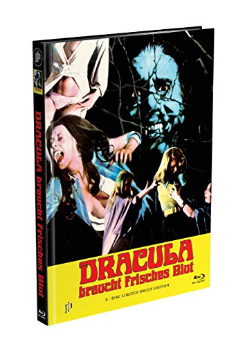 DRACULA BRAUCHT FRISCHES BLUT - 2-Disc Mediabook Cover E [Blu-ray + DVD] Limited 88 Edition - Uncut (in HD neu abgetastet) von Inked Pictures / Hansesound