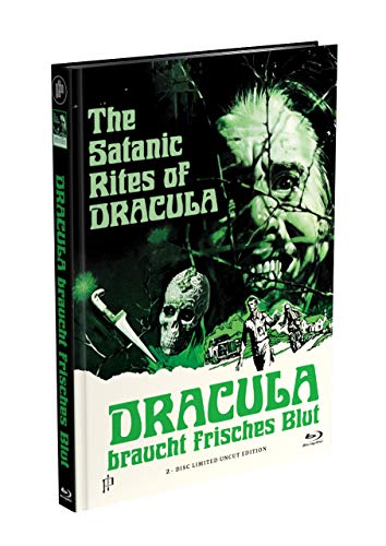 DRACULA BRAUCHT FRISCHES BLUT - 2-Disc Mediabook Cover G [Blu-ray + DVD] Limited 88 Edition - Uncut (in HD neu abgetastet) von Inked Pictures / Hansesound