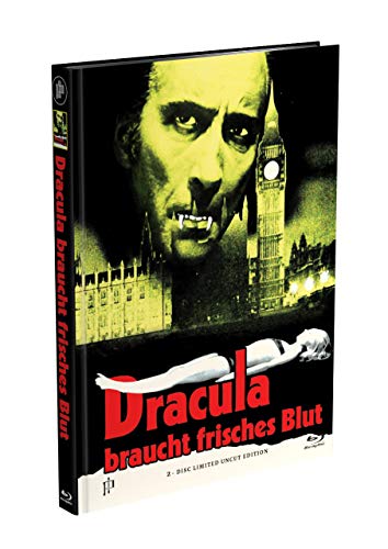 DRACULA BRAUCHT FRISCHES BLUT - 2-Disc Mediabook Cover J [Blu-ray + DVD] Limited 88 Edition - Uncut (in HD neu abgetastet) von Inked Pictures / Hansesound