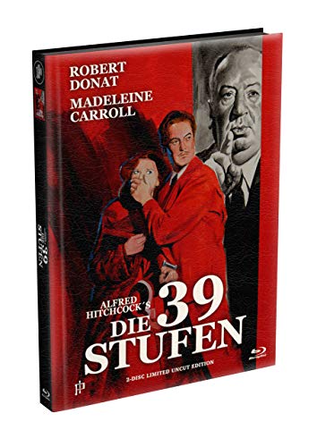 Alfred Hitchcock´s - DIE 39 STUFEN (The 39 Steps) 1935 - 2-Disc wattiertes Mediabook Cover A [Blu-ray + DVD] Limited 500 Edition - Uncut von Inked Pictures