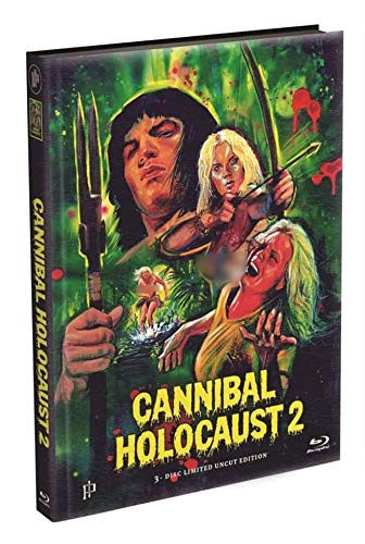 CANNIBAL HOLOCAUST 2 (Amazonia - Kopfjagd im Regenwald) 3-Disc wattiertes Mediabook Cover A (Blu-ray + DVD + Bonus Disc) Limited Edition - Uncut von Inked Pictures