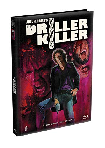 THE DRILLER KILLER - 2-Disc wattiertes Mediabook - Cover I (Blu-ray + DVD) Limited 77 Edition - Uncut von Inked Pictures