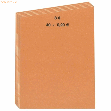 Inkiess Handrollpapier 0,20€ orange VE=50 Blatt von Inkiess