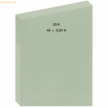 Inkiess Handrollpapier 0,50€ grün VE=50 Blatt von Inkiess