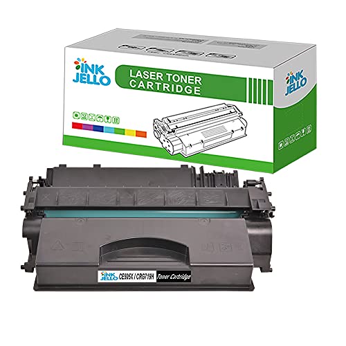 InkJello Kompatibel Toner Patrone Ersatz für HP LaserJet P2050 P2050 P2055 P2055d P2055dn P2055X Canon i-SENSYS LBP-251dw 252dw 253x 6300dn 6310dn 6650dn 6670dn 6680x MF-411dw CE505X/CRG719H (Schwarz) von Inkjello