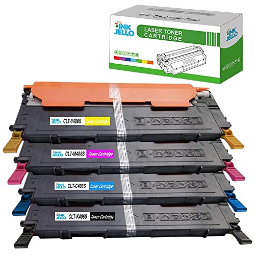 InkJello kompatibel Toner Patrone Ersatz für Samsung CLP-360 CLP-365 CLP-365W CLX-3300 CLX-3305 CLX-3305FN CLX-3305FW CLX-3305W Xpress SL-C410W SL-C460FW SL-C460W CLT-406S (BK/C/M/Y, 4-Pack) von Inkjello