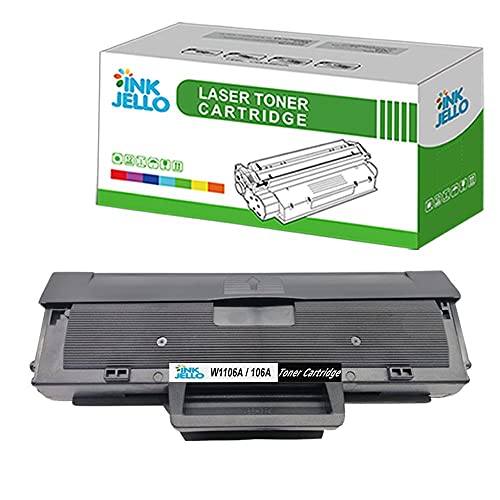 InkJello kompatibel Toner Patrone Ersatz zum HP Laser 107 107a 107w MFP 130 MFP 135a MFP 135ag MFP 135w MFP 135wg MFP 137fnw MFP 137fwg MFP 138fnw MFP 138fw MFP 138p W1106A 106A (Schwarz) von Inkjello