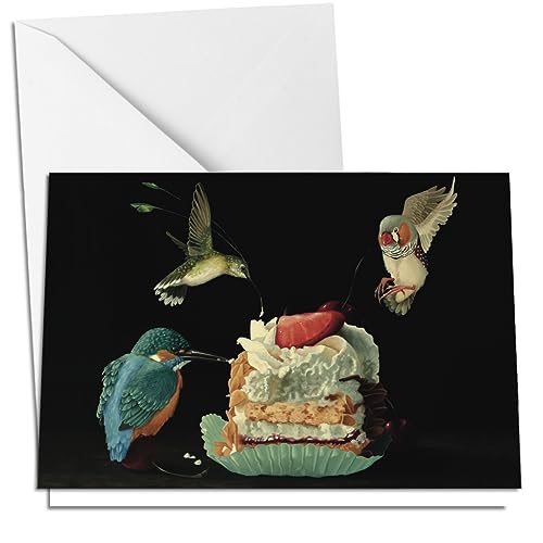 Inkognito Klappkarte mit Umschlag C6- (11,5 x 17 cm) • 17832-5 ''Festmahl Künstler Suzan Visser • Fantastik • Tiere • Einladungen von Inkognito