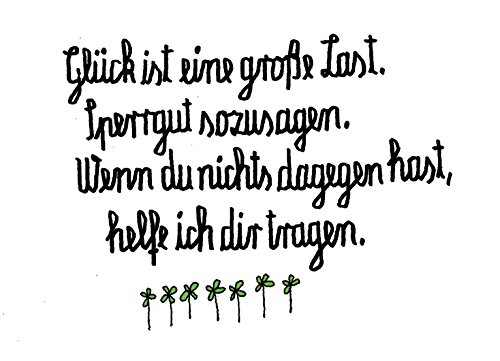 Inkognito Postkarte A6 • 30824 ''Glück Künstler: Frantz Wittkamp • Text von Inkognito