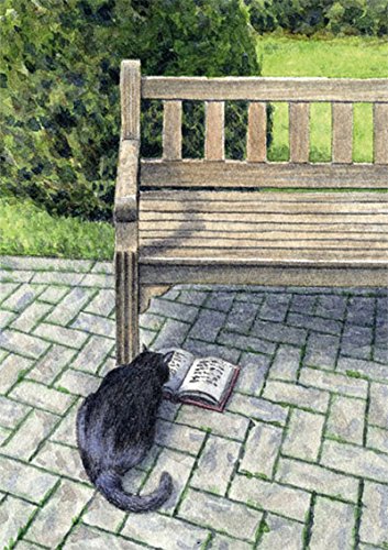 Inkognito Postkarte A6 • 36846 ''Reading cat Künstler: Katsuhisa Toda • Fantastik • Katzen von Inkognito