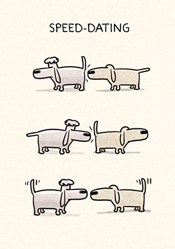 Inkognito Postkarte A6 • 78513 ''Speed-Dating Künstler Satire • Cartoons • Liebe & Romantik • Cartoons • Cartoons von Inkognito