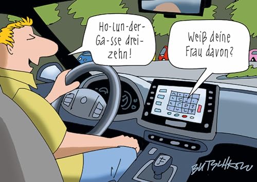 Inkognito Postkarte | Anlass: ''address'', Motiv: ''Weiß deine Frau davon?'' | Künstler: Butschkow | Art-Nr.: 78228 | vom Berliner Verlag von Inkognito