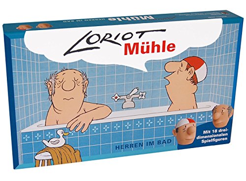 Loriot Mühle "Herren im Bad" 31,5 x 18,5 x 5 cm • 40080 ''Das Loriot-Mühlespiel'' • Games • Spiele von Inkognito