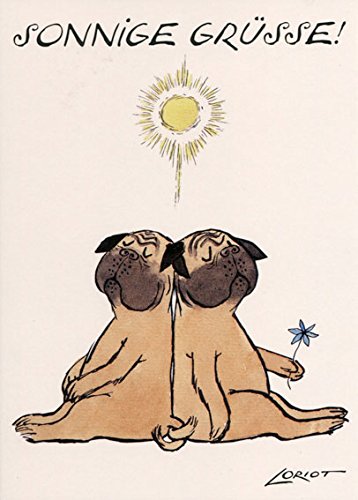 Inkognito Postkarte A6 • 054 ''Sonnige Grüße Künstler: Loriot • Satire • Urlaub von Inkognito