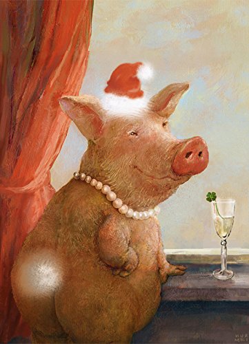 Postkarte A6 • 34776 ''Schönes Schweinachten'' von Inkognito • Künstler: Rudi Hurzlmeier • Weihnachten von Inkognito