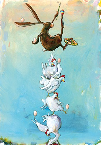 Postkarte A6 • 37001 ''Eier färben'' von Inkognito • Künstler: Angela Holzmann • Ostern von Inkognito