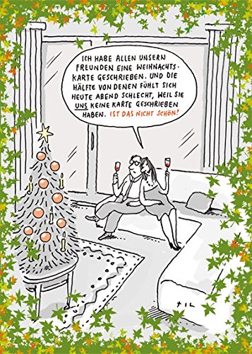 Postkarte A6 • 8180 ''Keine Weihnachtskarte'' von Inkognito • Künstler: Til Mette • Cartoons • Weihnachten von Inkognito