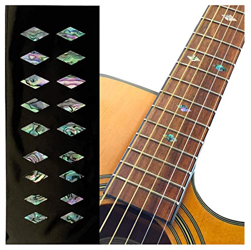 Inlay Sticker Griffbrett Position Marker für Gitarren, Bass & Ukulelen - Traditional Diamonds - Abalone-Mix von Inlaystickers