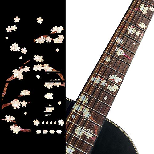 Inlay Sticker Griffbrett Position Marker für Gitarren – Cherry Blossom Tree/Sakura, FT-049SR-G von Inlaystickers