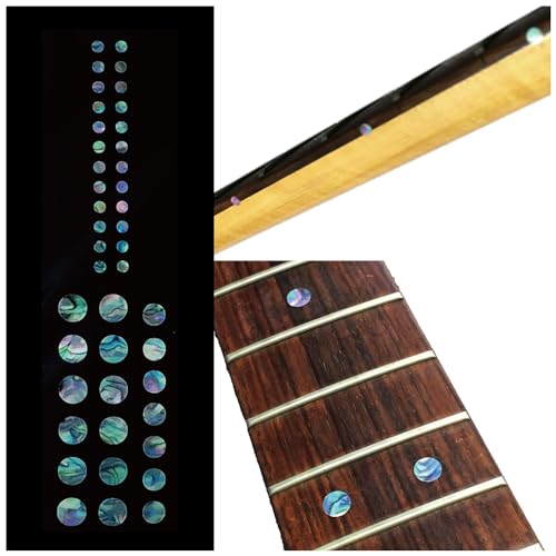 Inlay Sticker Griffbrett Position Marker für Gitarren & Bass - Custom Dots Set - Abalone-Mix von Inlaystickers