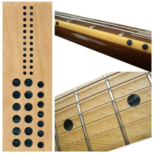 Inlay Sticker Griffbrett Position Marker für Gitarren & Bass- Custom Dots Set- Schwarze Perle von Inlaystickers