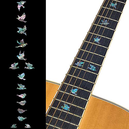 Inlay Sticker Griffbrett Position Marker für Gitarren & Bass - Doves - Abalone-Mix von Inlaystickers