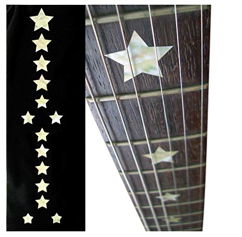 Inlay Sticker Griffbrett Position Marker für Gitarren & Bass – Everly Brothers Stars - Weiß Perle von Inlaystickers