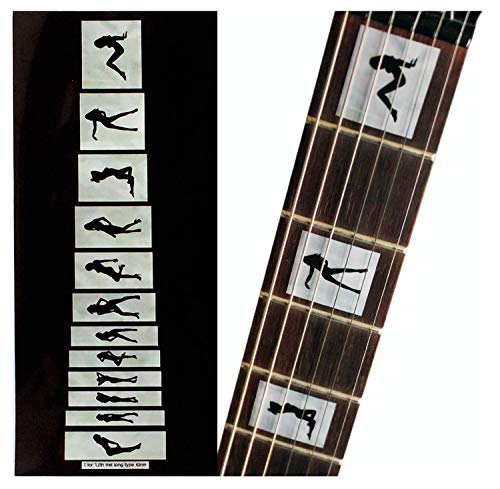 Inlay Sticker Griffbrett Position Marker für Gitarren & Bass – Girls in Blocks von Inlaystickers