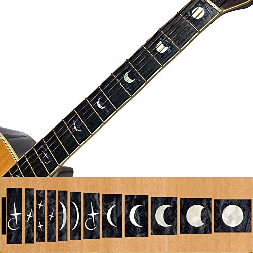 Inlay Sticker Griffbrett Position Marker für Gitarren & Bass – Moon Phases von Inlaystickers