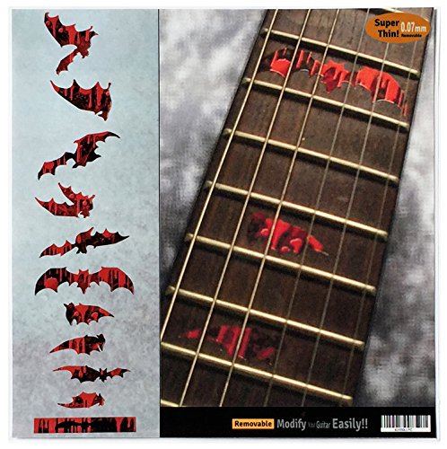 Inlay Sticker Griffbrett Position Marker für Gitarren & Bass – Vampire Bloody Bats von Inlaystickers