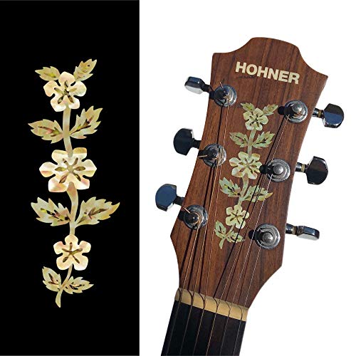 Inlay Sticker für Gitarre Kopfplatte - Flowers Vine von Inlaystickers